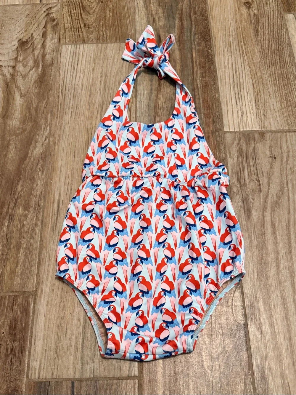 Kortni Jeane Parrots Floral Romper Swimsuit